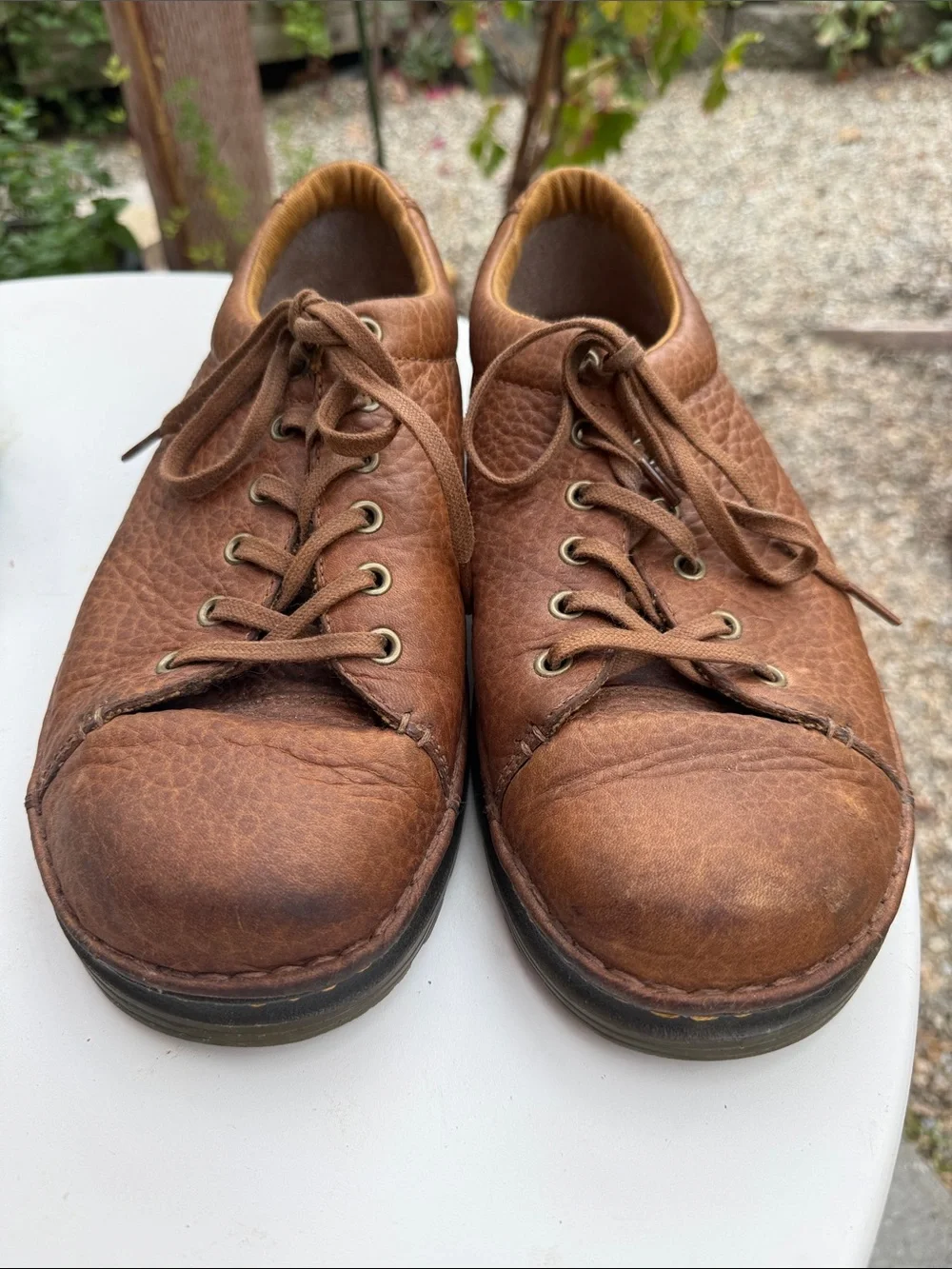 Dr. Martens Brown Leather Lace-Up Oxfords